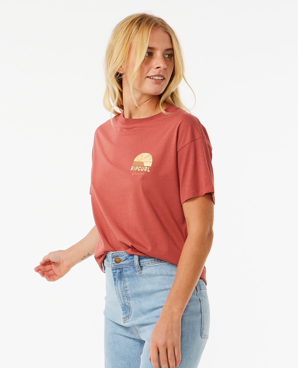 Rip Curl Women Line Up Relaxed Tee 0BYWTE