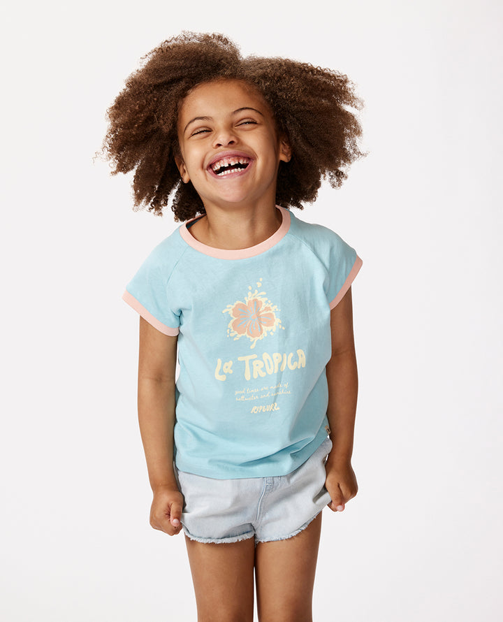 Rip Curl Girl La Tropica Slogan Tee -Girl 00OJTE