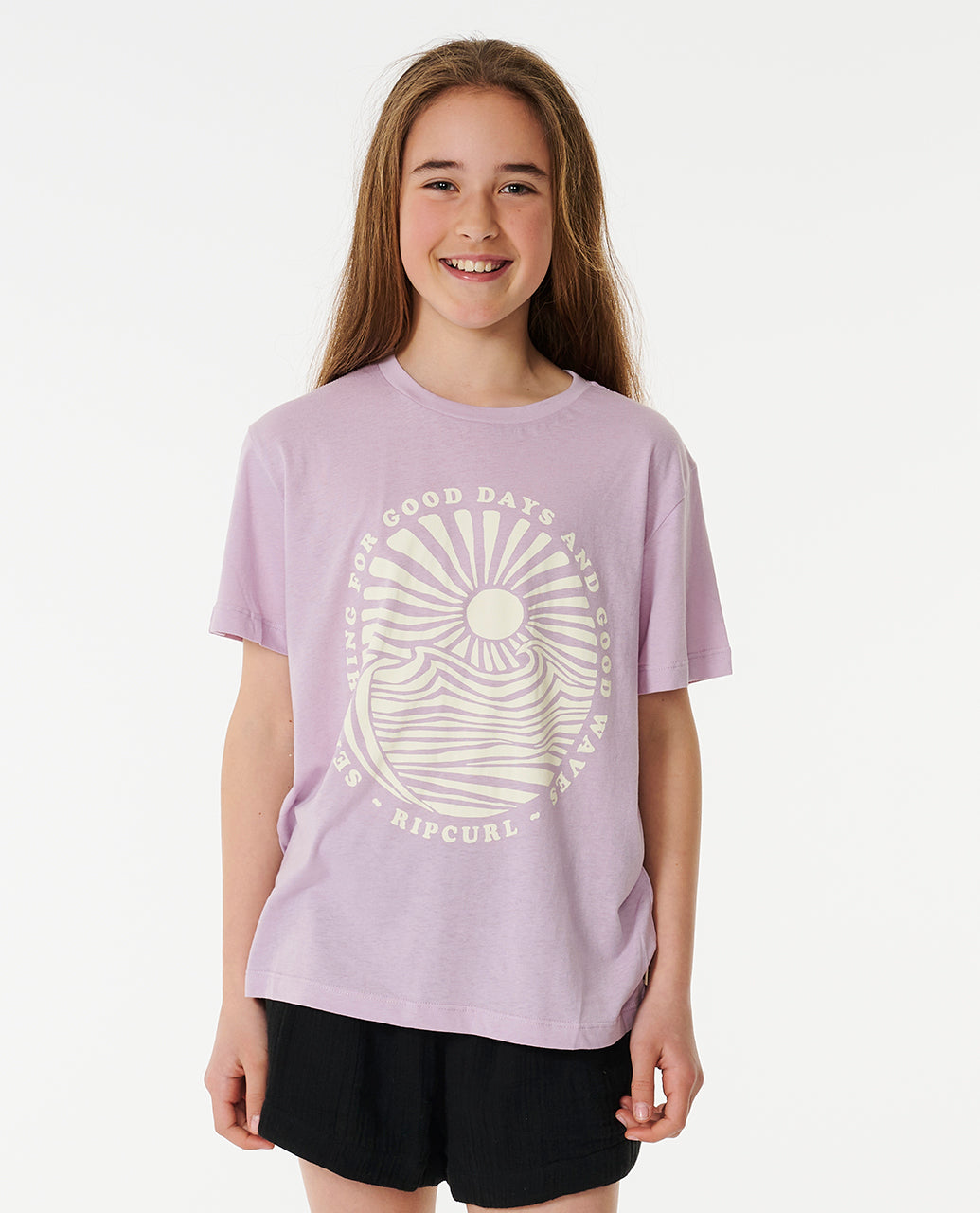 Rip Curl Girl Good Waves Standard Tee-Girl 01YGTE