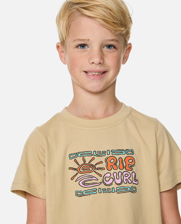 Rip Curl Boy Cosmic Surfing Logo Tee -Boy 02KTTE
