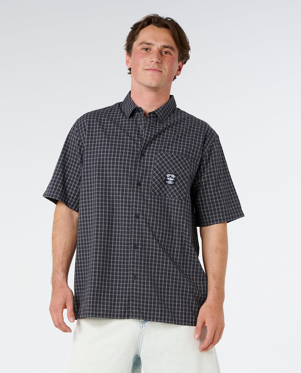 Rip Curl Men Liquid Trips Check S/S Shirt 06WMSH