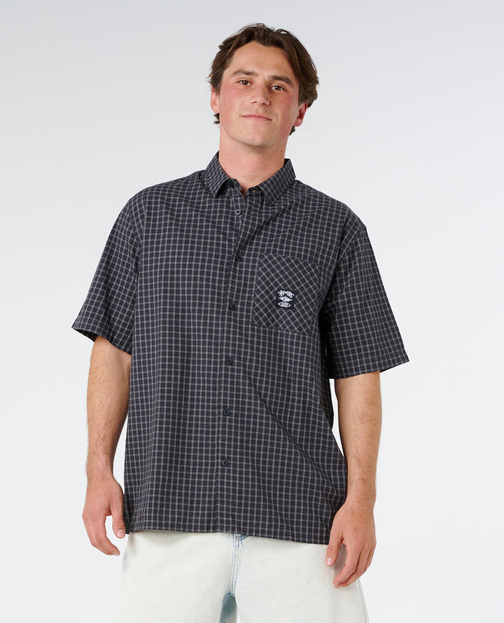 Rip Curl Men Liquid Trips Check S/S Shirt 06WMSH