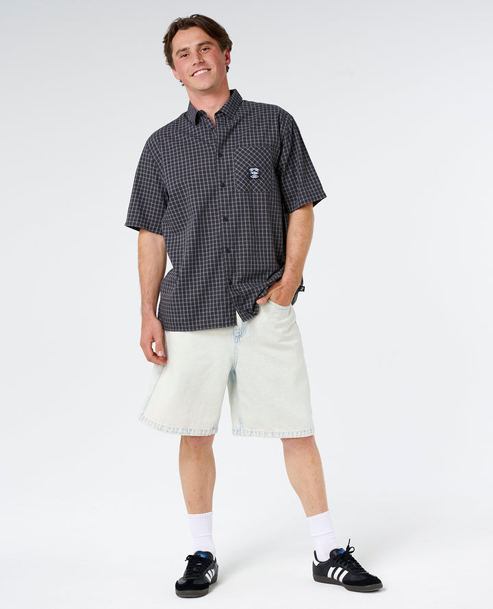 Rip Curl Men Liquid Trips Check S/S Shirt 06WMSH