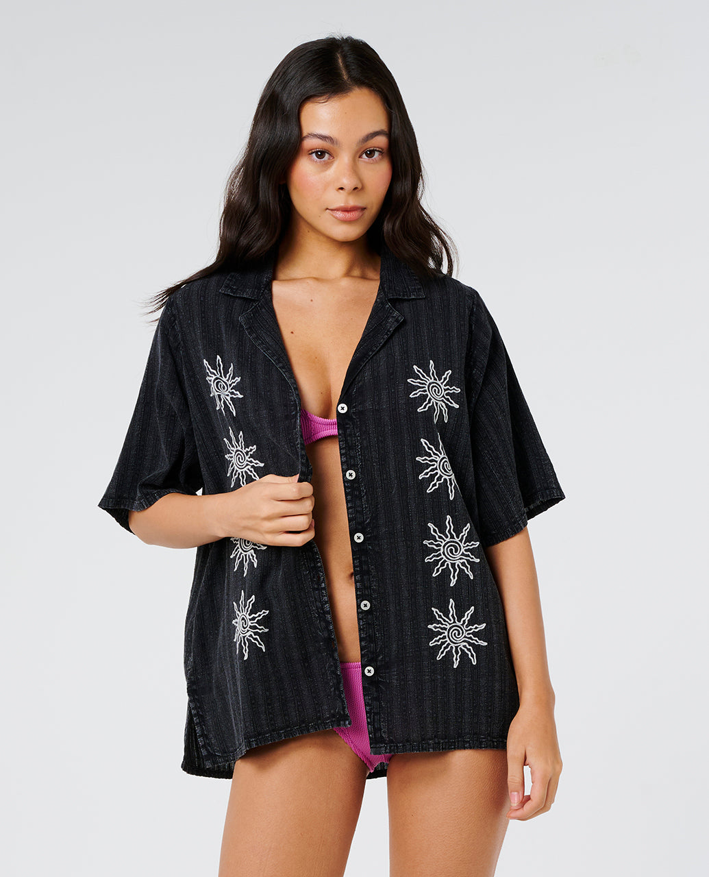 Rip Curl Women Topanga Embroiderd Shirt 07VWSH