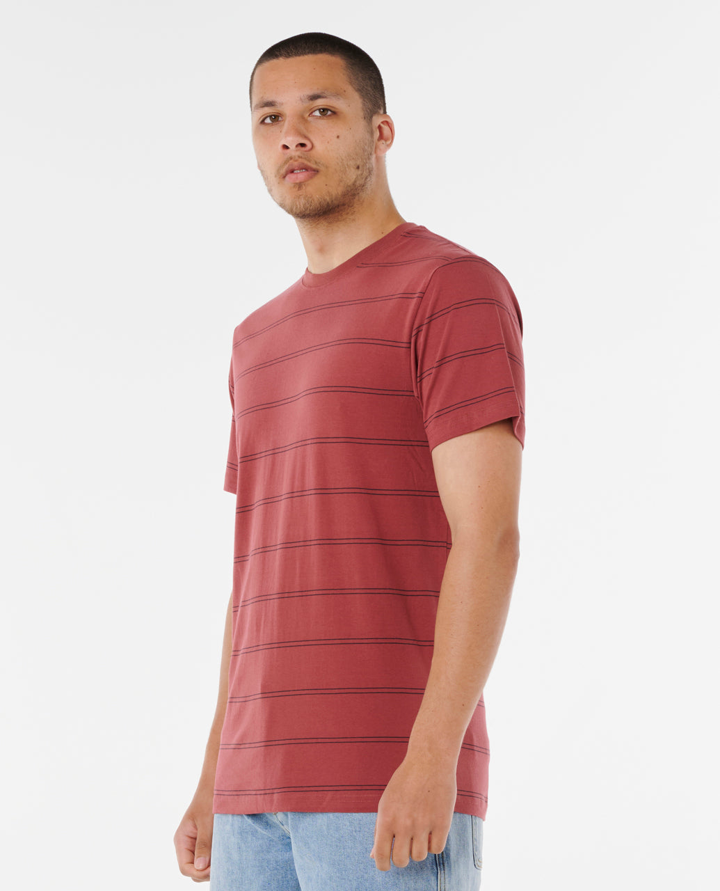 Rip Curl Men Plain Stripe Tee 0BSMTE