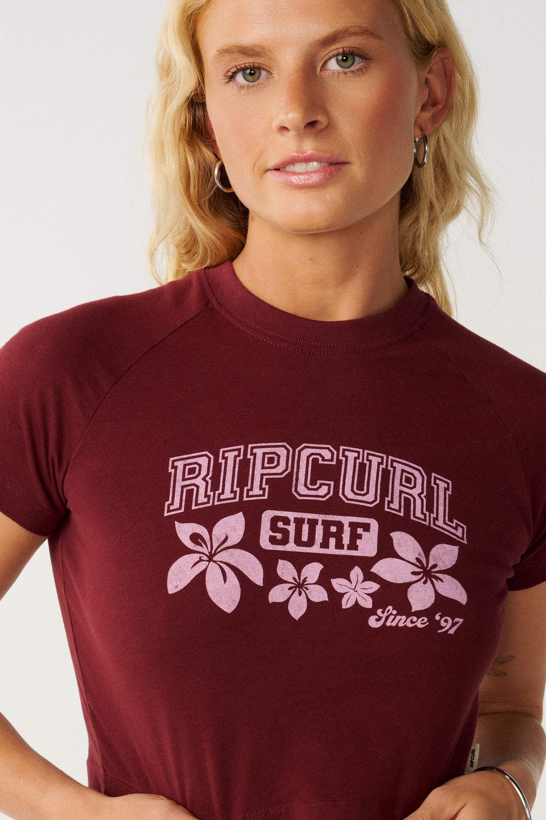 Rip Curl Women Retro Swell Baby Tee 0P6WTE