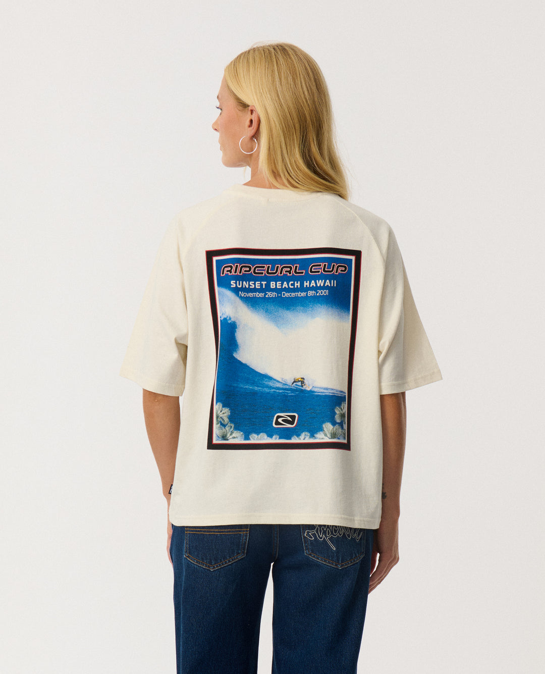 Rip Curl Women Sunset Beach Raglan Boxy Tee 0Q1WTE
