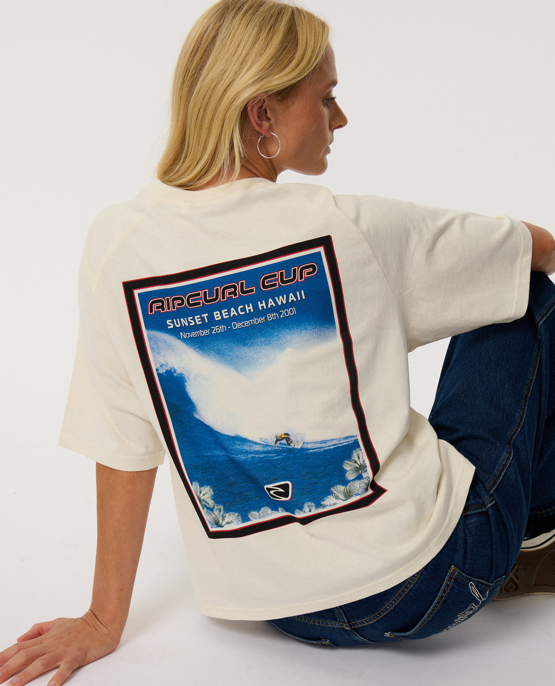 Rip Curl Women Sunset Beach Raglan Boxy Tee 0Q1WTE