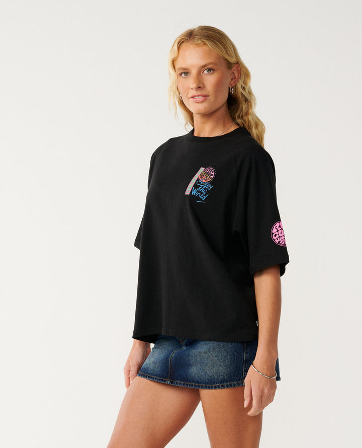 Rip Curl Women Surf The World Boxy Tee 0QMWTE