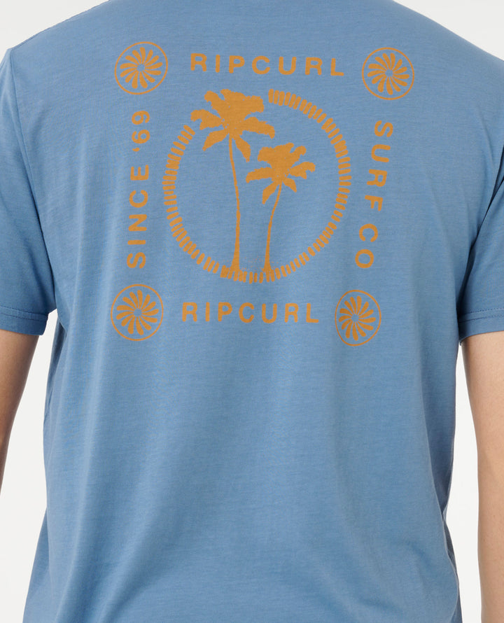 Rip Curl Men Mod Cali Two Palms Tee 0SPMTE