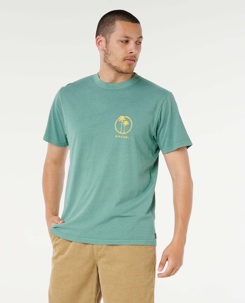 Rip Curl Men Mod Cali Two Palms Tee 0SPMTE