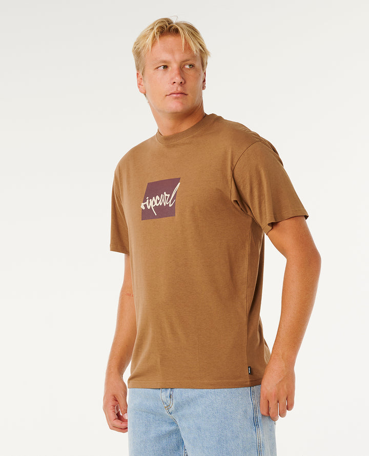 Rip Curl Men Rip Script Icon Tee 0X8MTE