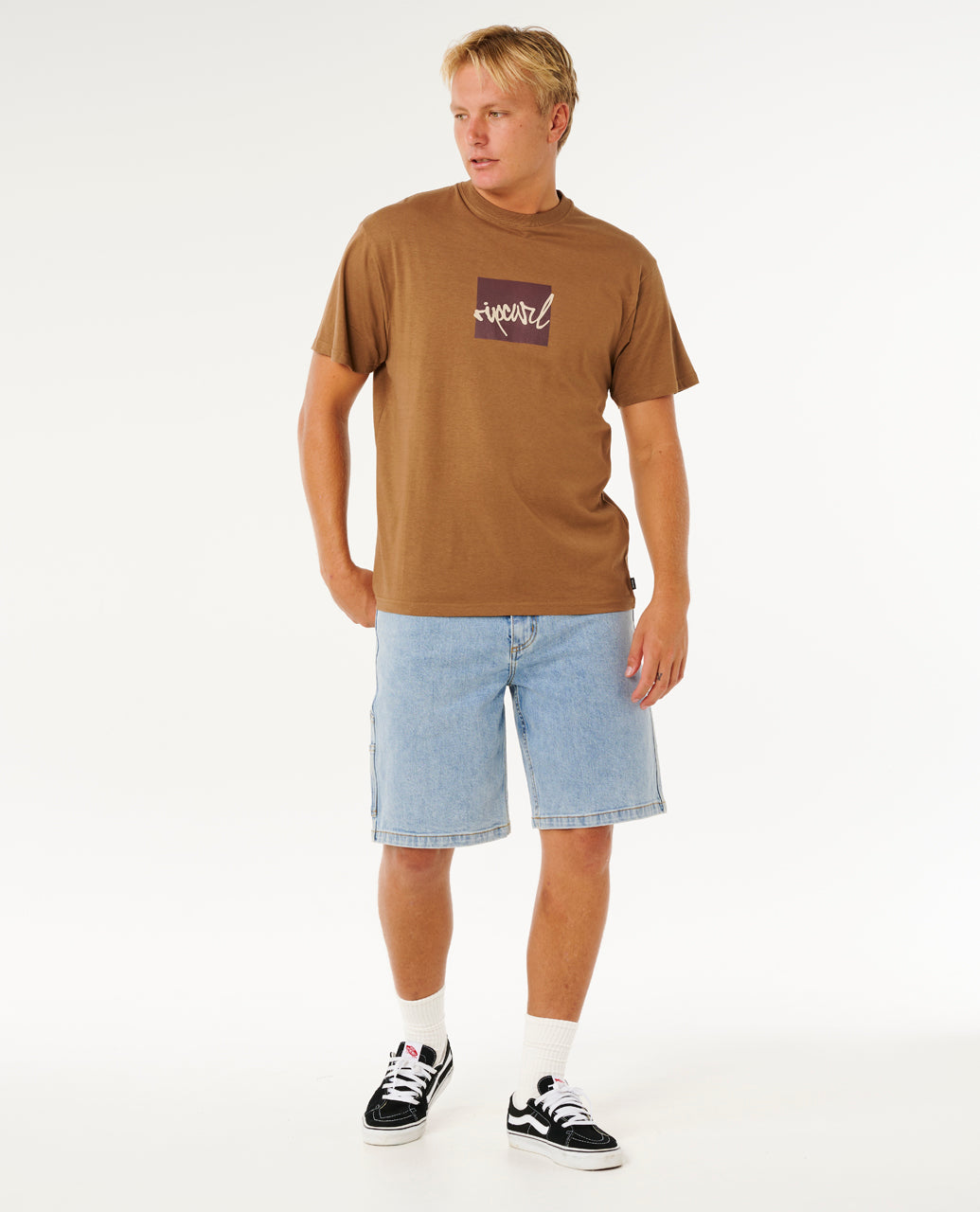 Rip Curl Men Rip Script Icon Tee 0X8MTE