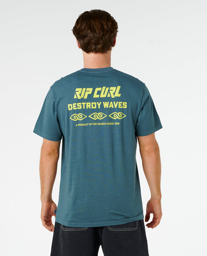 Rip Curl Men Liquid Trips Destroy Tee 0ZEMTE