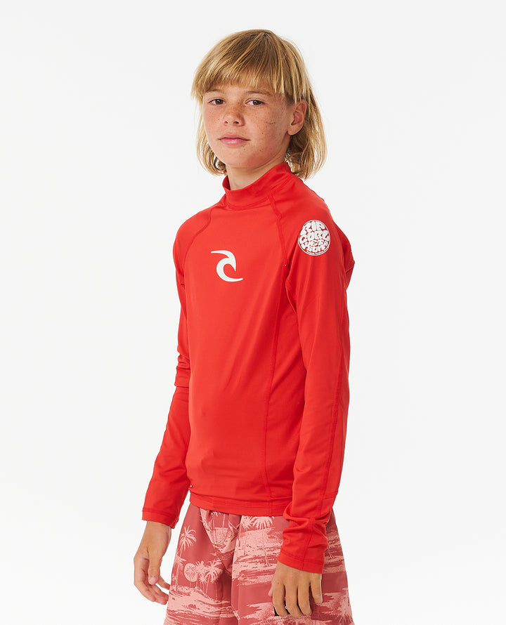 Rip Curl Boy Brand Wave Upf L/S Rash Vest-Boy 122BRV