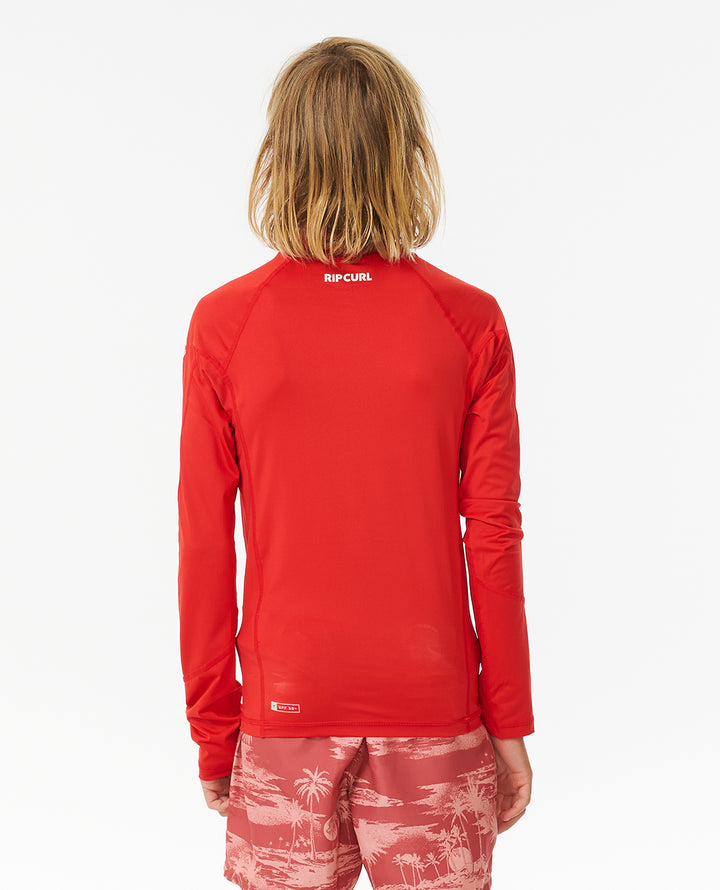 Rip Curl Boy Brand Wave Upf L/S Rash Vest-Boy 122BRV