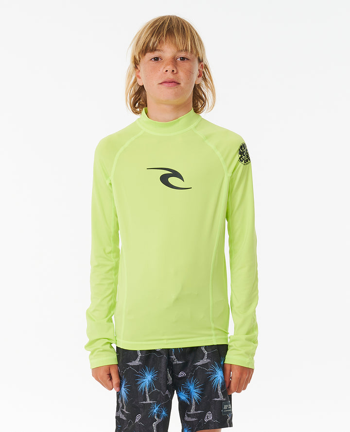 Rip Curl Boy Brand Wave Upf L/S Rash Vest-Boy 122BRV