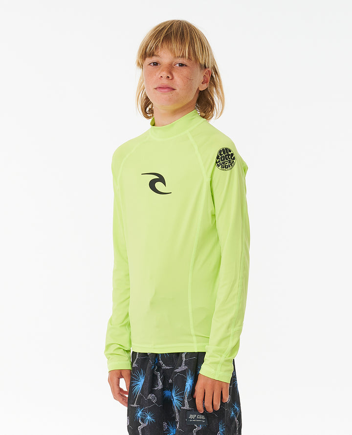 Rip Curl Boy Brand Wave Upf L/S Rash Vest-Boy 122BRV