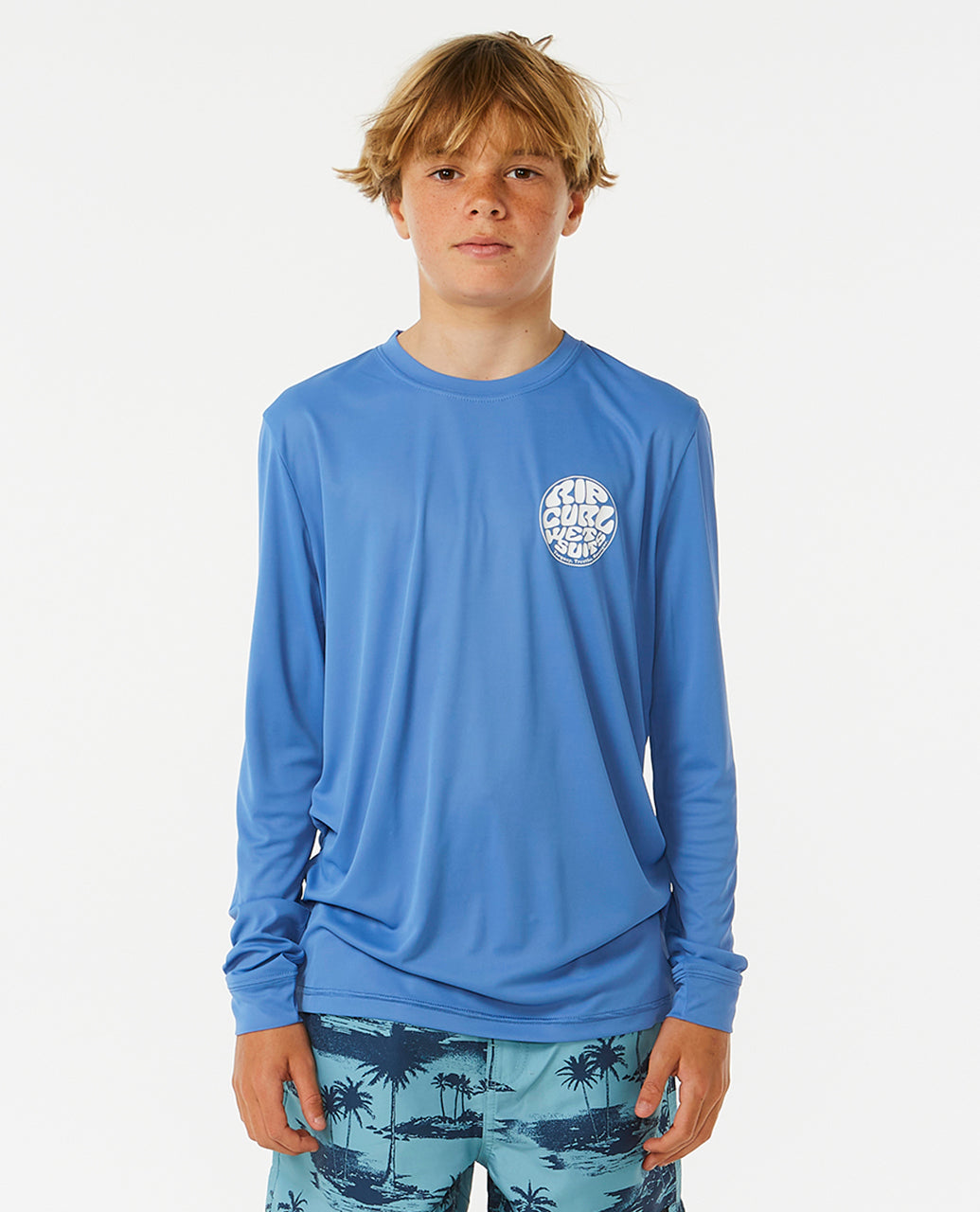Rip Curl Kids Icons Surflite Upf L/S Rash Vest -Boy 12BBRV