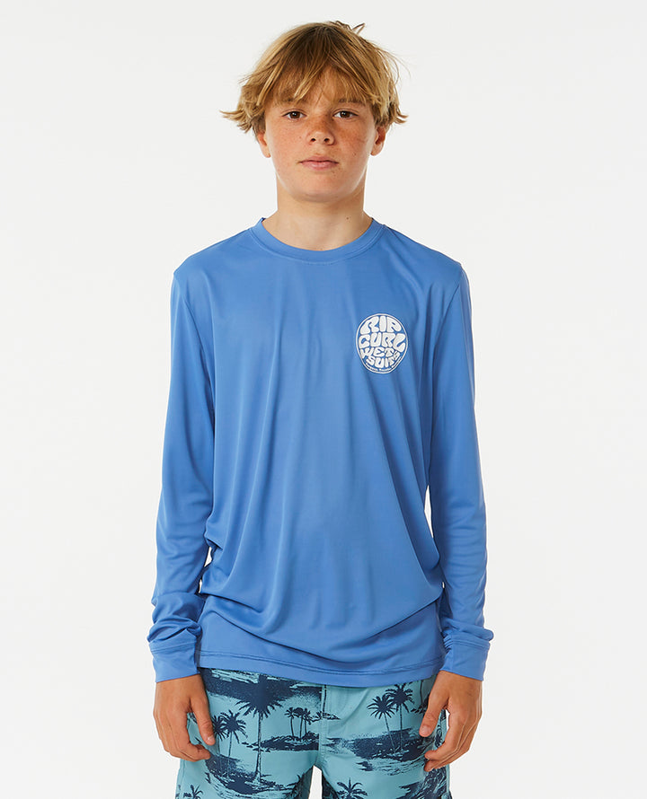 Rip Curl Kids Icons Surflite Upf L/S Rash Vest -Boy 12BBRV