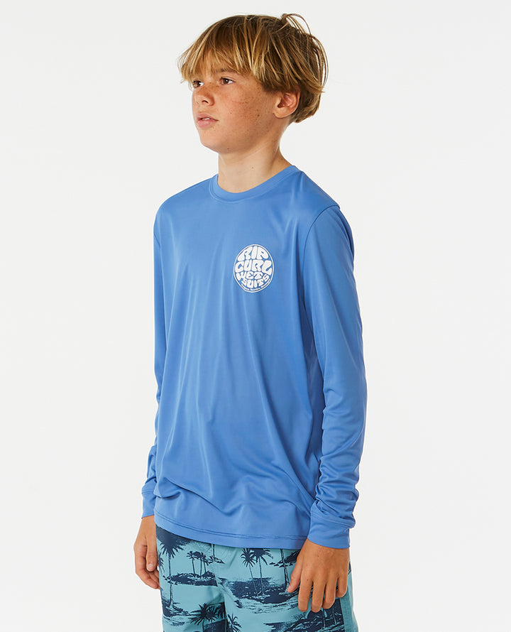 Rip Curl Kids Icons Surflite Upf L/S Rash Vest -Boy 12BBRV