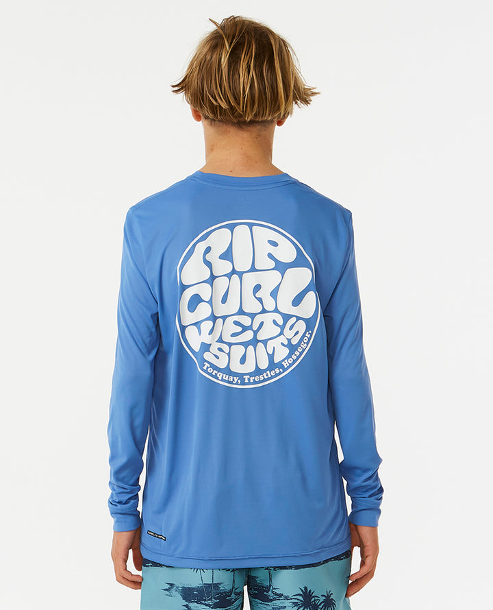 Rip Curl Kids Icons Surflite Upf L/S Rash Vest -Boy 12BBRV
