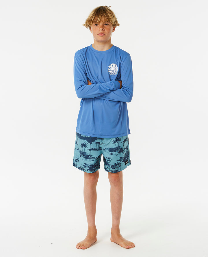 Rip Curl Kids Icons Surflite Upf L/S Rash Vest -Boy 12BBRV