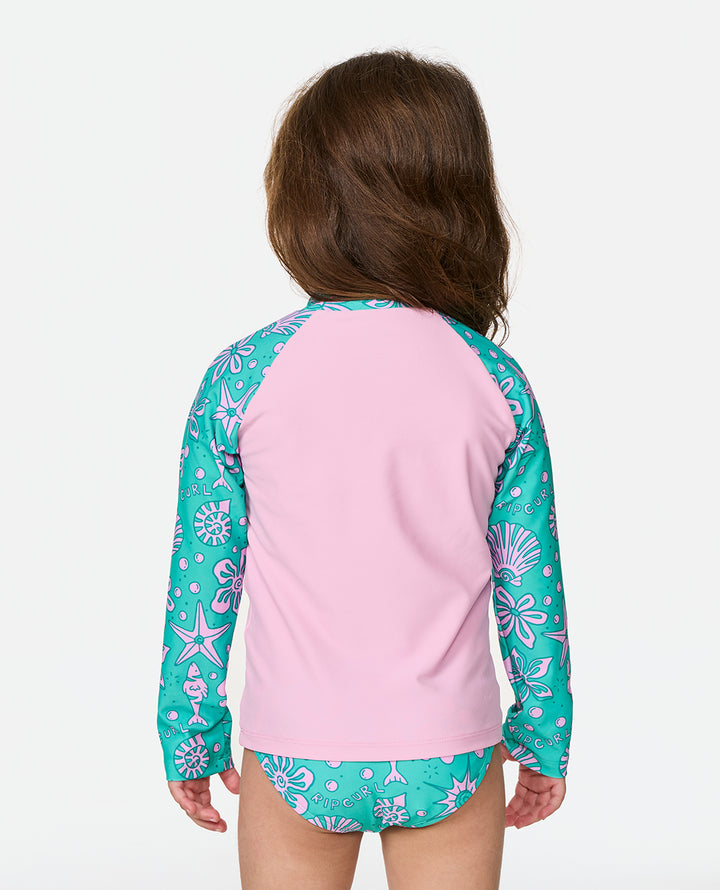 Rip Curl Girl Sunshine Ls Rash Vest Set-Girl 142JRV