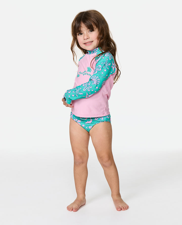 Rip Curl Girl Sunshine Ls Rash Vest Set-Girl 142JRV
