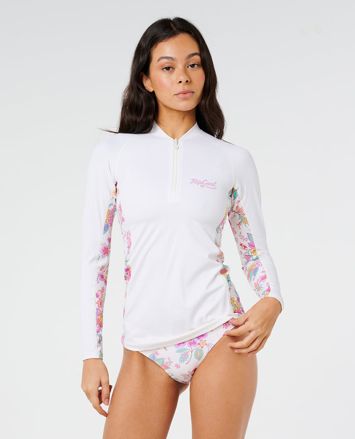 Rip Curl Women Half Moon Bay 1/4 Zip Upf Rv 1A8WRV