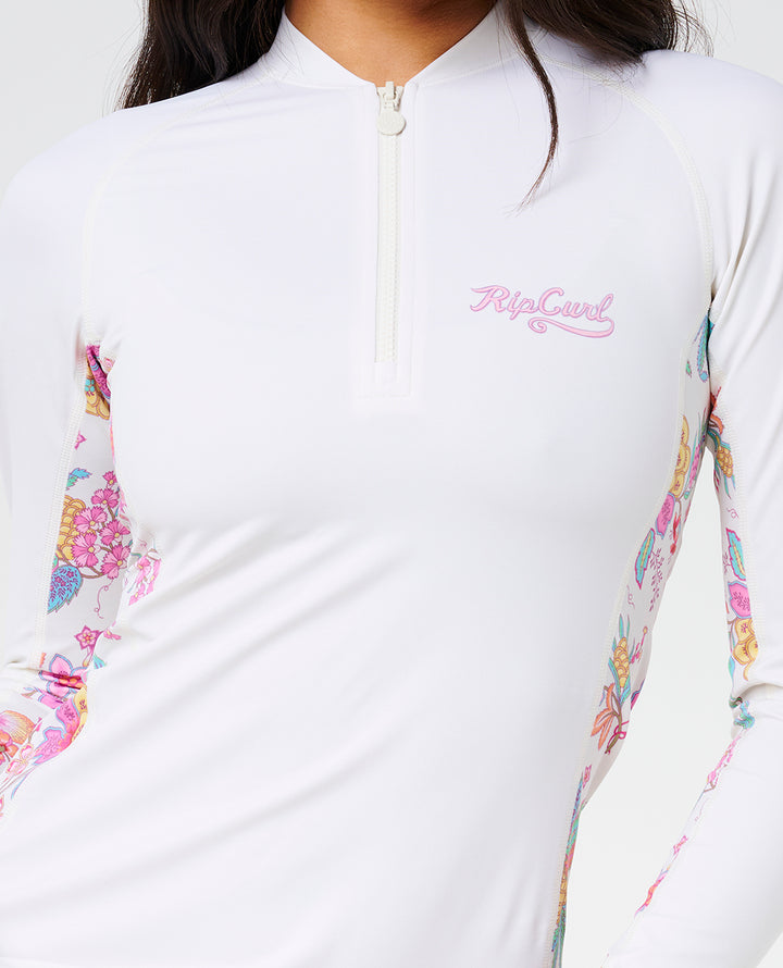 Rip Curl Women Half Moon Bay 1/4 Zip Upf Rv 1A8WRV
